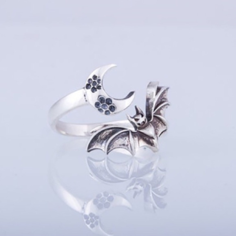 Bat & Moon Adjustable Ring Halloween